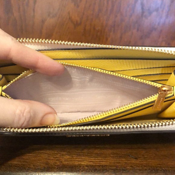 NWT-Kate Spade-Morgan-LemonπToss Embellished Zip-Around Continental Wallet-$210 - Picture 7 of 10